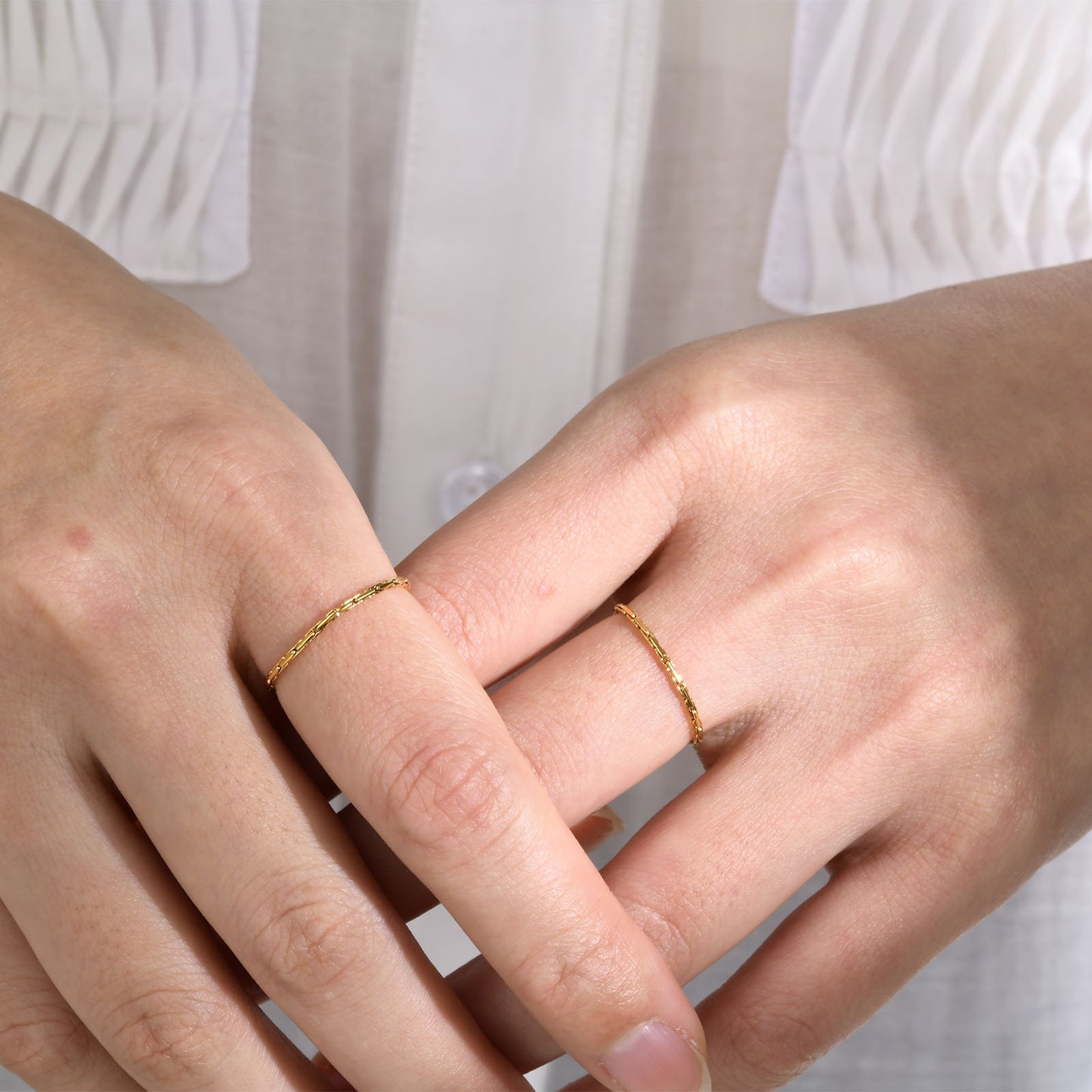Women's Ring Plain Ring Stainless Steel Thin Gold Tail Ring