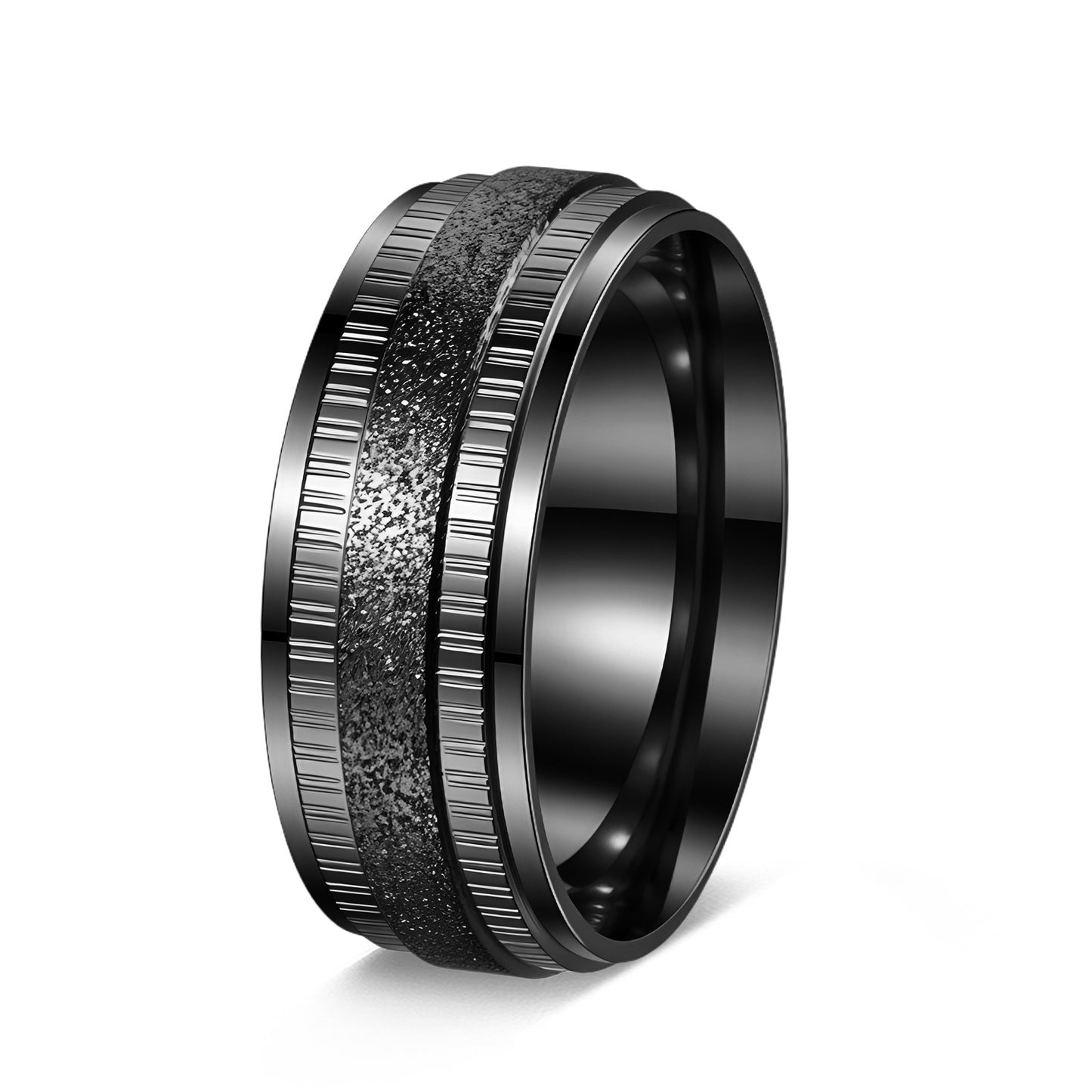 Planderful Everyday Genie Stainless Steel Couple Ring Unisex Wedding Band Durable Statement Design For Couples