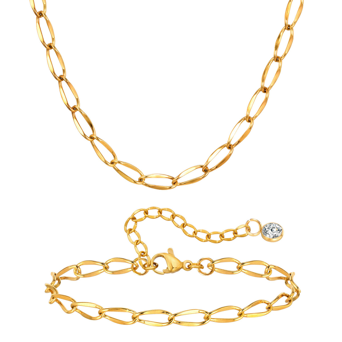 Gold-Plated Stainless Steel Bracelet