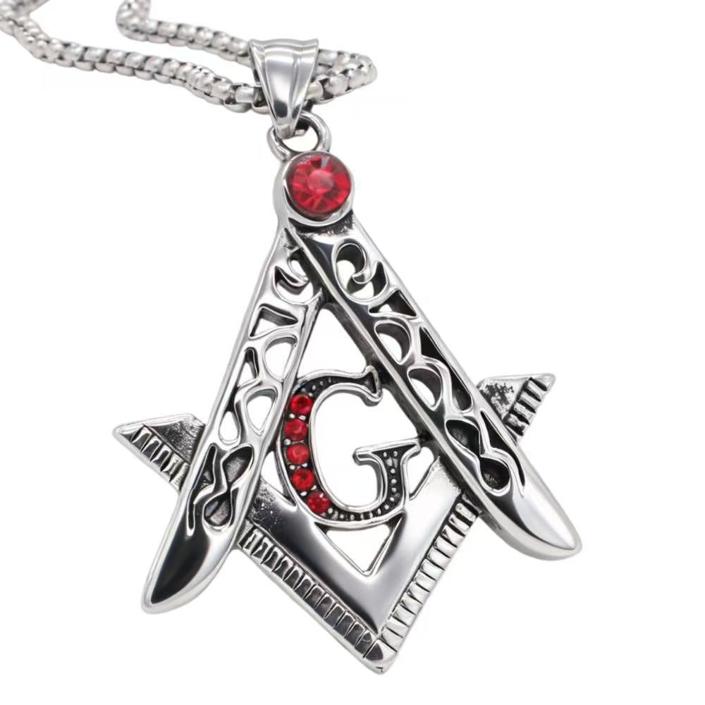 Hip Hop Jewelry Pendant Titanium Steel With Inlaid Zircon And Protection Symbol For Unisex Fans Planderful