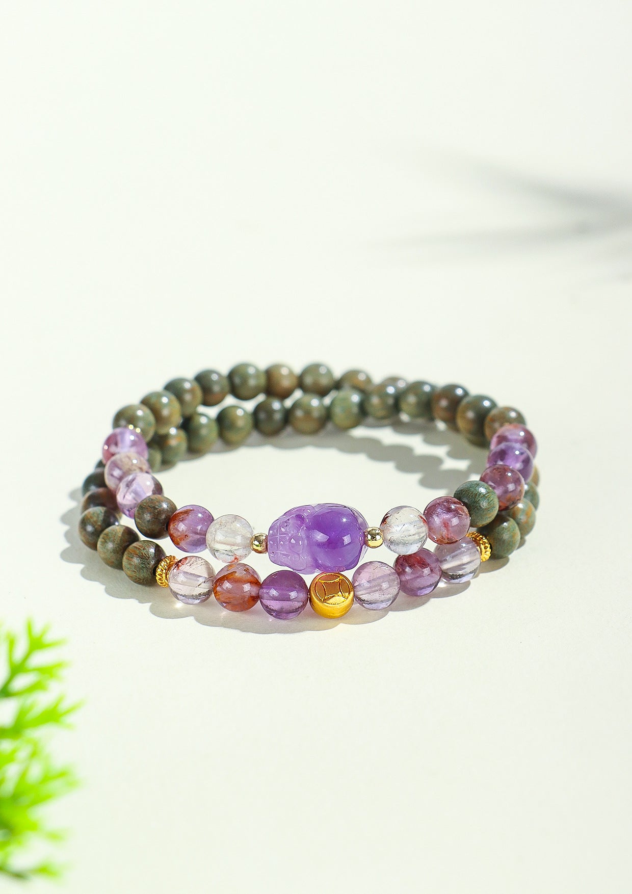 Planderful Fortune's Favor Bracelet – Unique Amethyst and Sandalwood Design