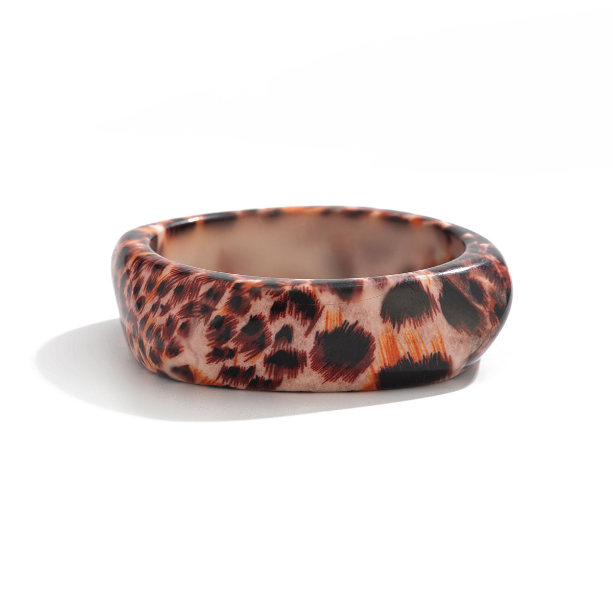 Planderful Leopard Print Irregular Bracelet Personalized Acrylic Geometric Hand Jewelry For Women Vienna Verve