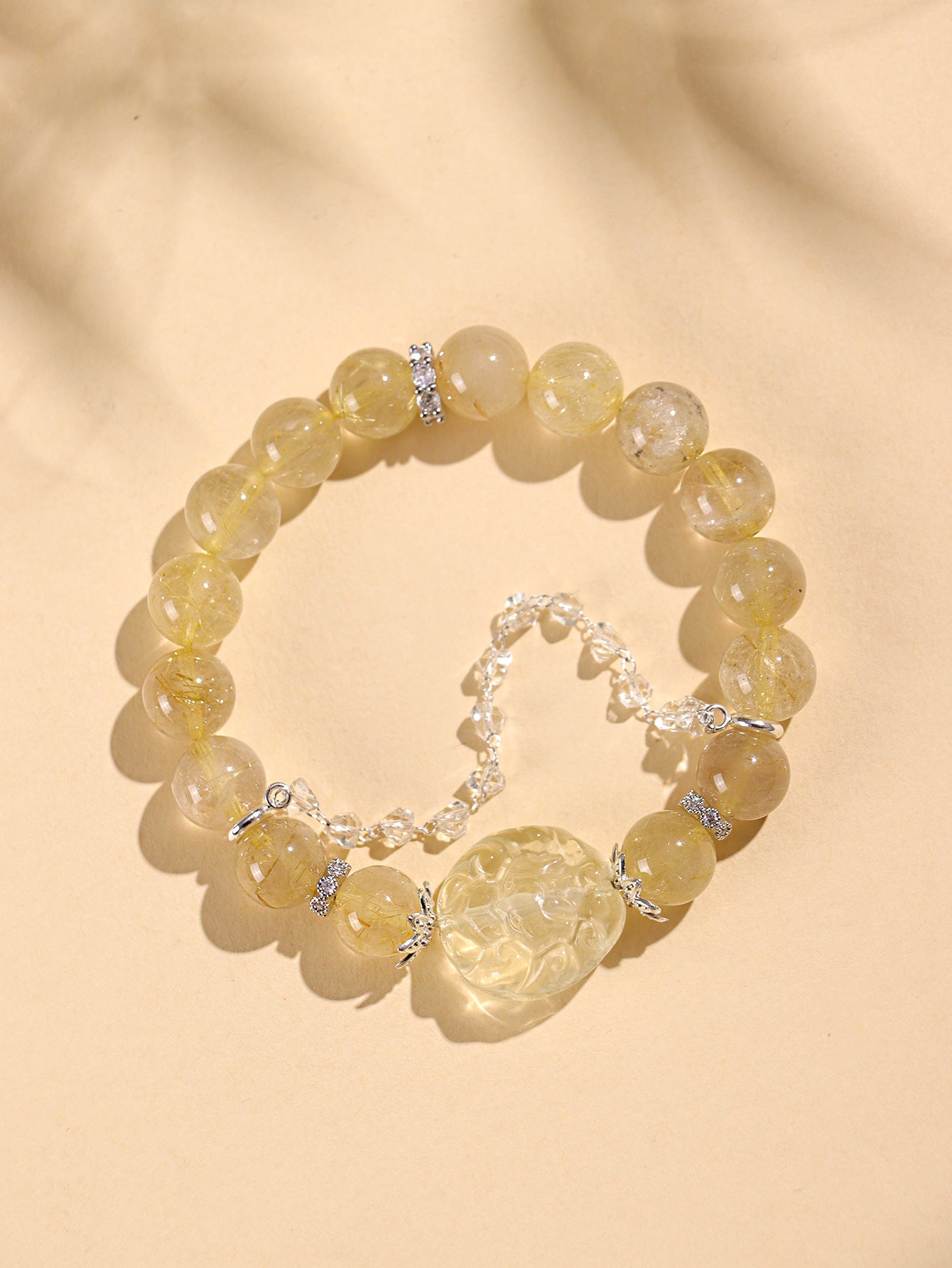 Planderful Fortune's Favor Bracelet – Unique Citrine Design with Crystal Accents