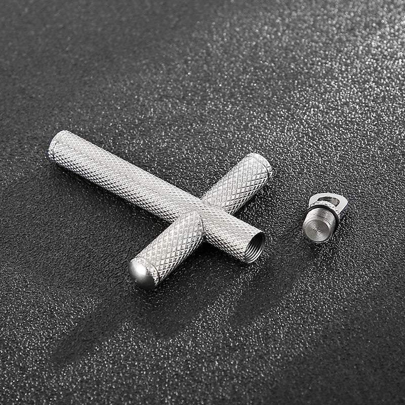 Trendy Titanium Steel Cross Pendant for Men - Stylish Stainless Steel Jewelry Accessory