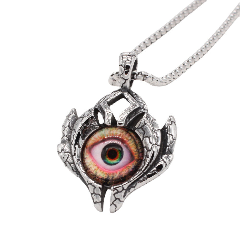 Planderful Titanium Steel Eye Of Providence Pendant Unisex Bold Protection Statement Jewelry For Men And Women