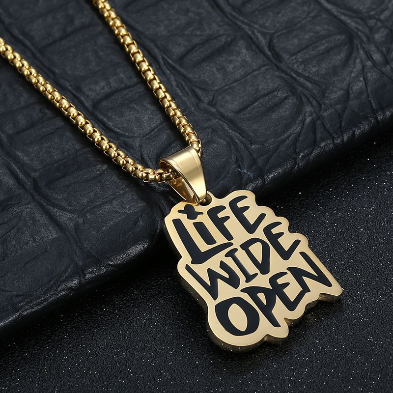Punk Hip Stainless Steel Pendant Necklace
