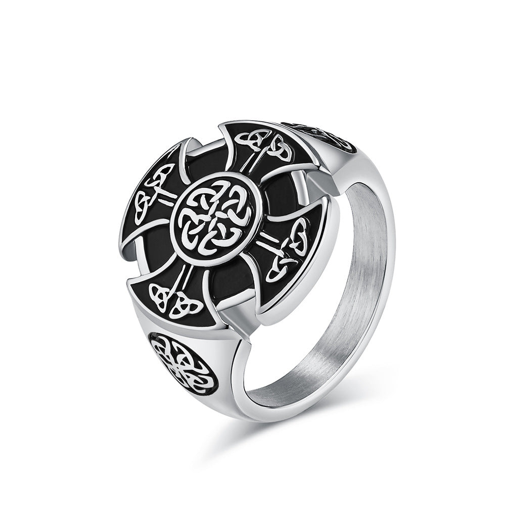 Steel Ring – Vintage Nordic Knot for Men