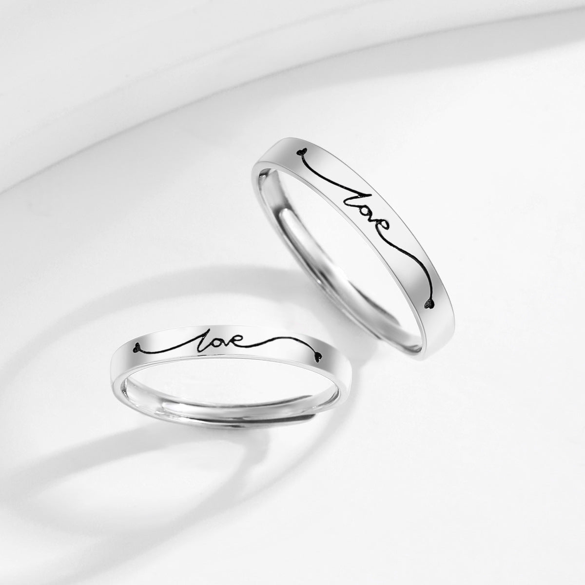 Vintage Pair S925 Sterling Silver Women's Ring