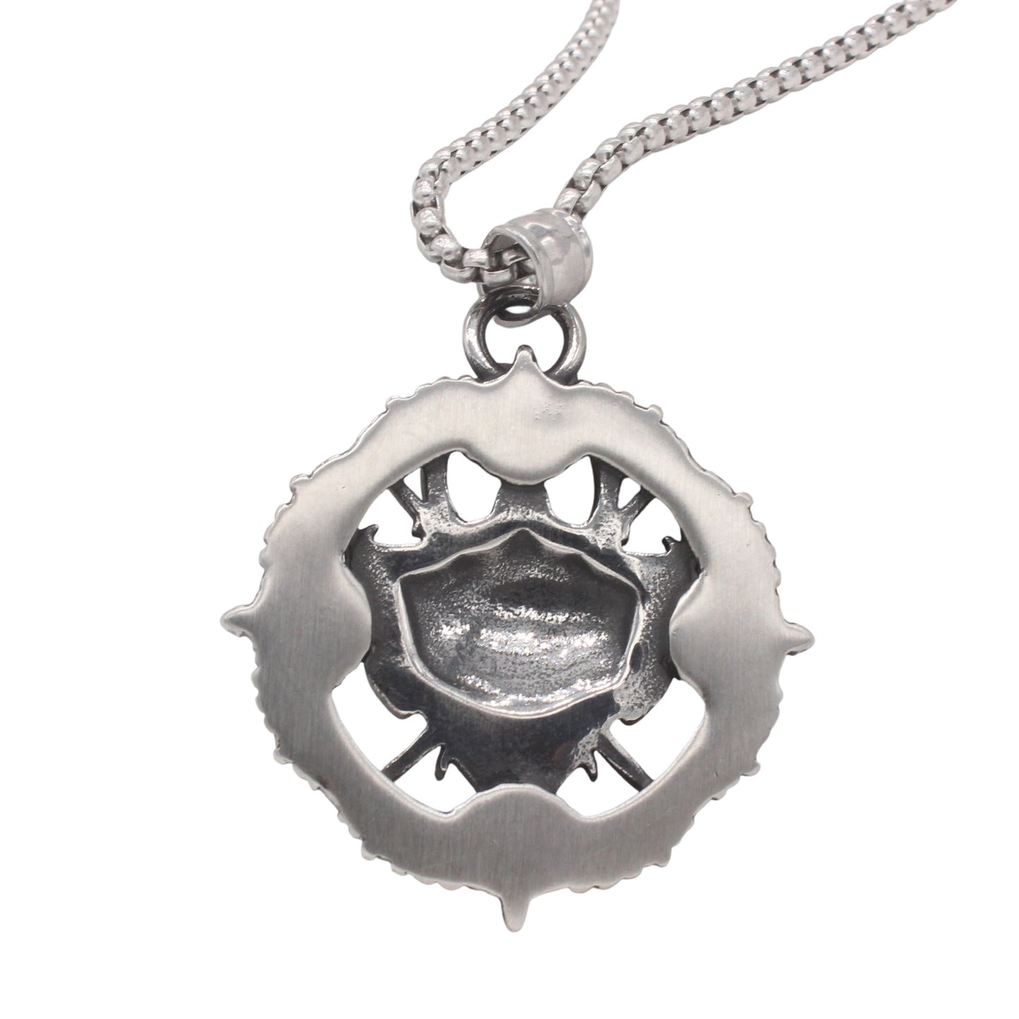 Planderful Jewelry Titanium Steel Pendant For Men With Vintage Samurai Ghost Design