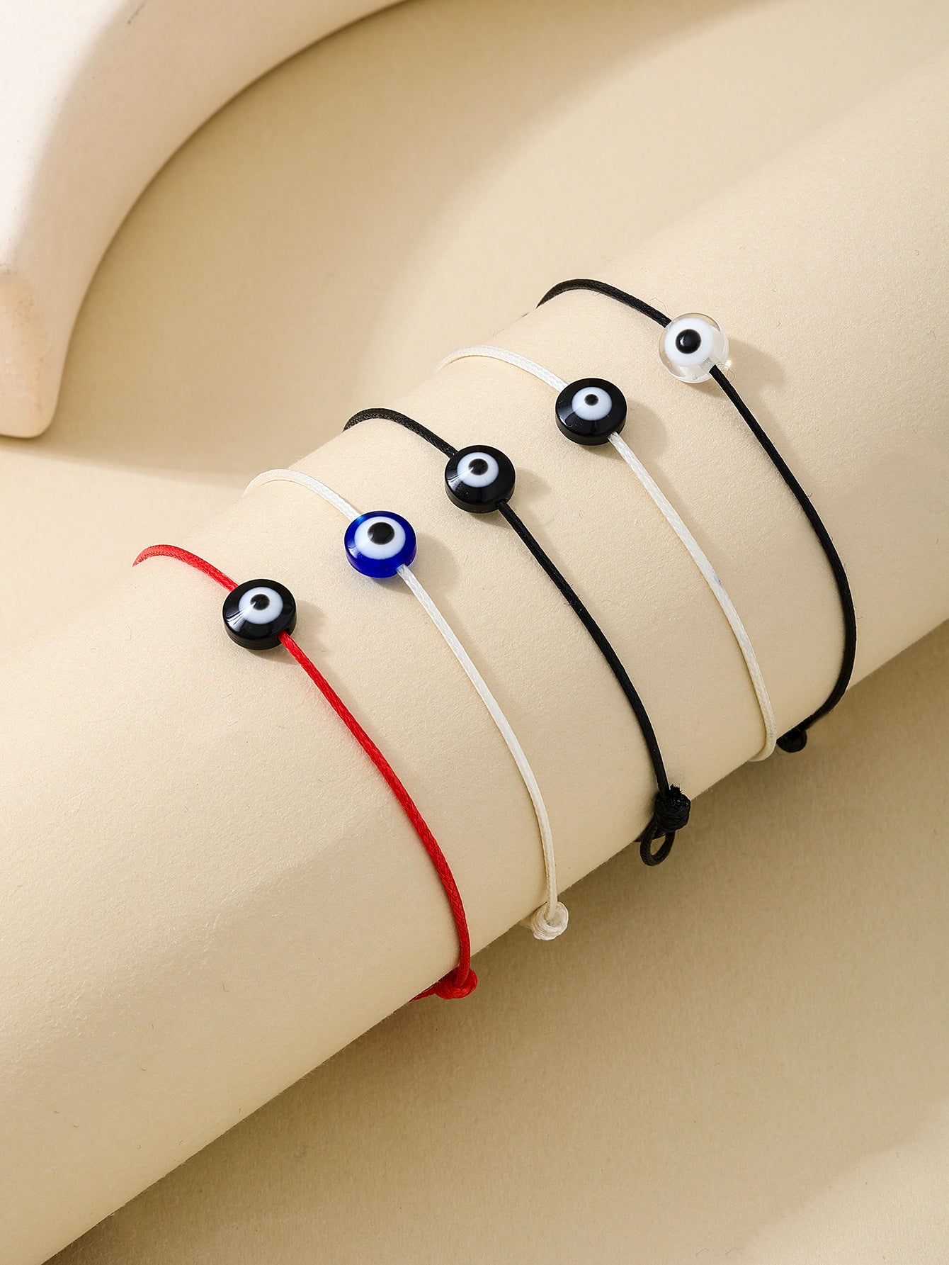 Planderful Vienna Verve Handmade Braided Rope Devil's Eye Bracelet Set – Stylish Creative Design