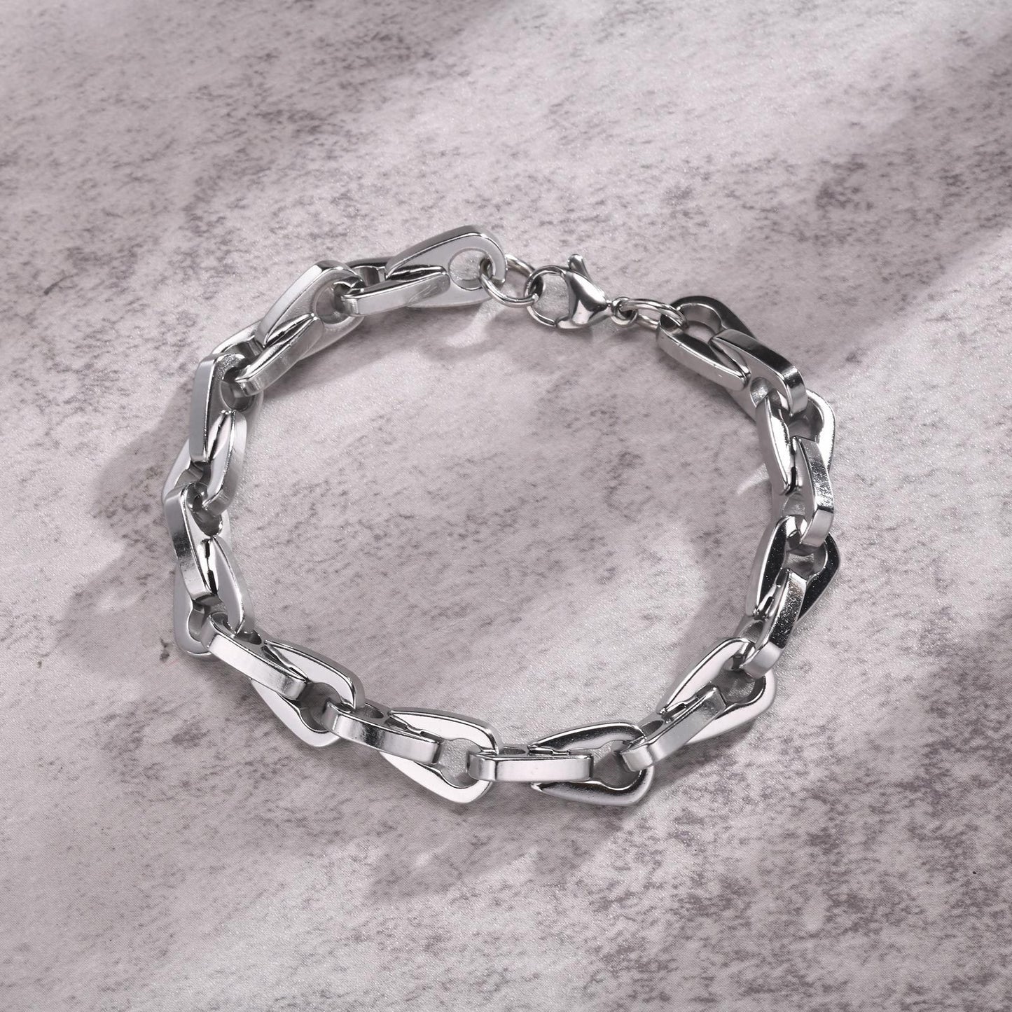 Hip Hop Stainless Steel Handmade Chain Bracelet Steel Men's Fashion Accessories