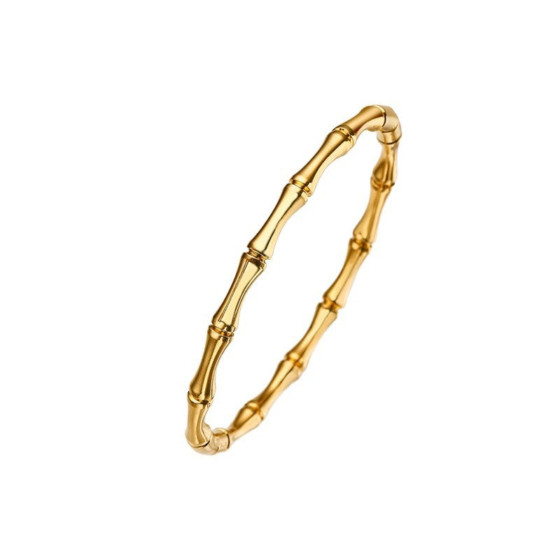 Planderful Jewelry Steel Bracelet Minimalist Design With Gold Accent For Women Everyday Wear