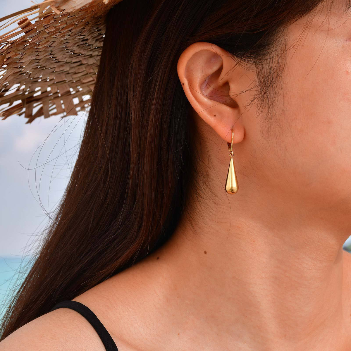 Polished Gold-Tone Statement Earrings