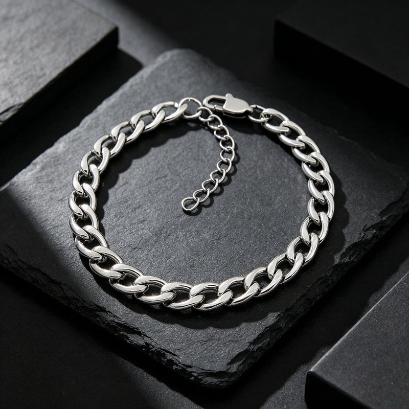 Minimalist Figaro Chain Stainless Steel Bracelet – Unisex Nk Chain Adjustable Handmade