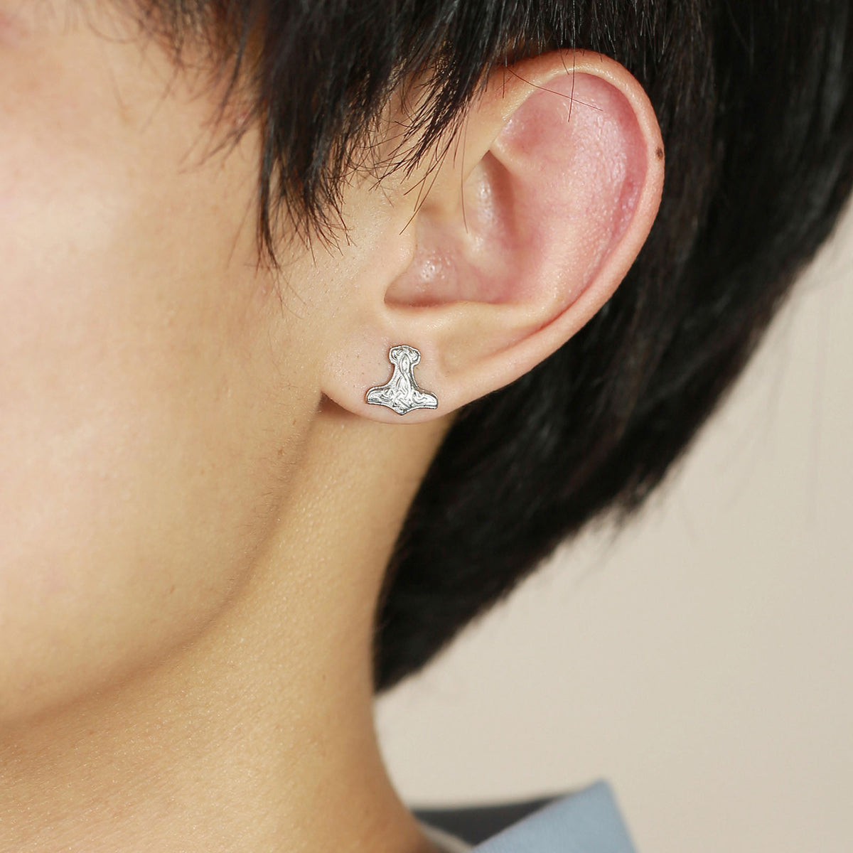 Viking Single Earring — Black