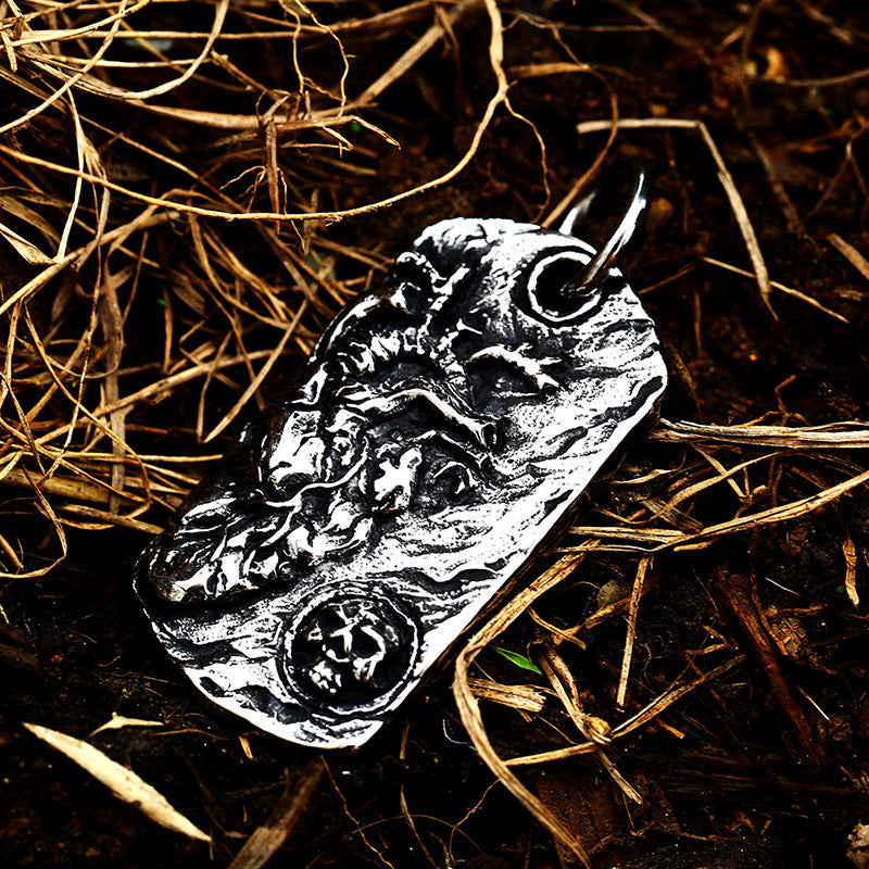 Titanium Steel Skull Pendant for Men - European and American Fashion Jewelry Wholesale