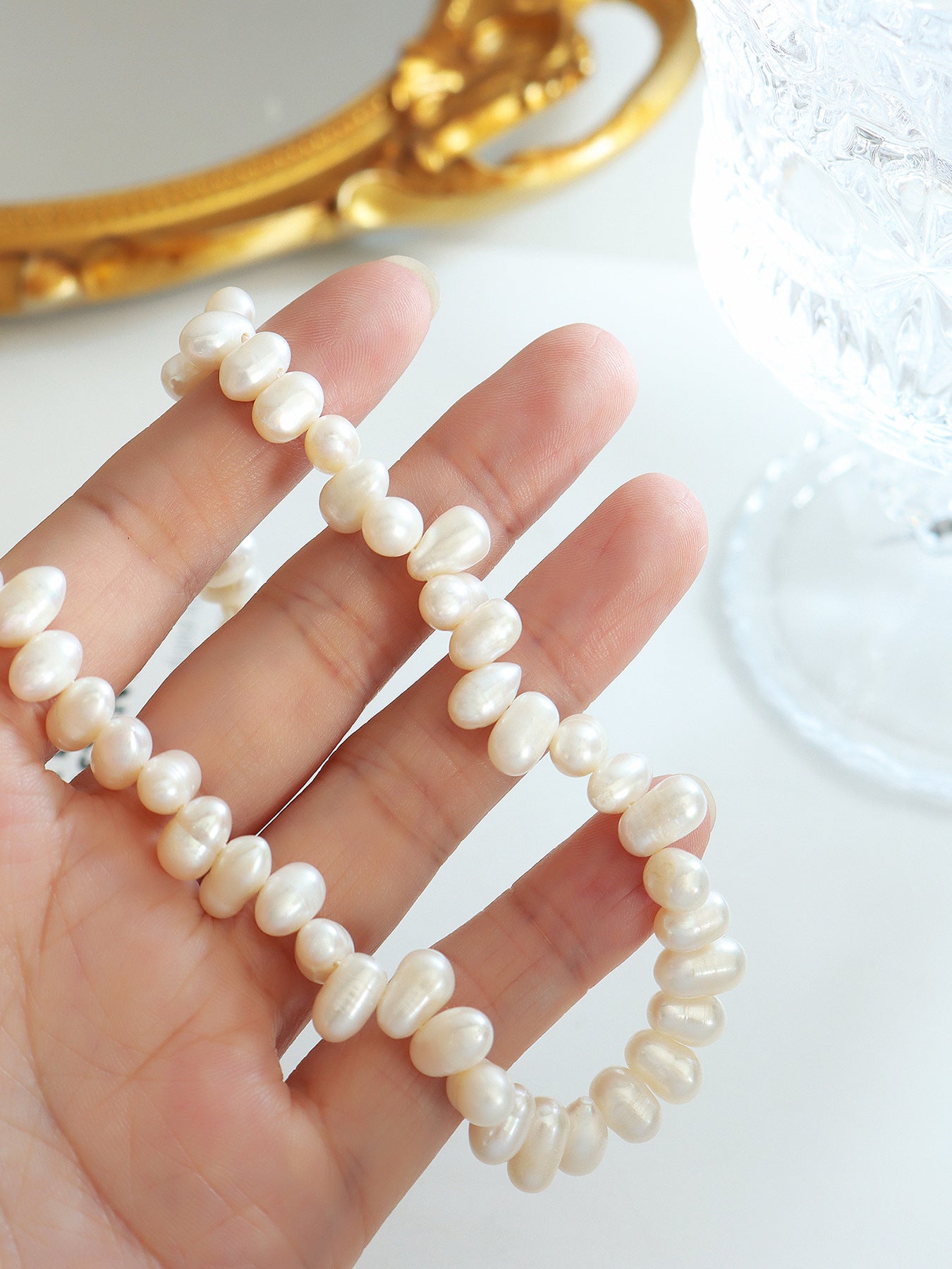 Planderful Baroque Pearl Necklace for Women Beaded Luxury