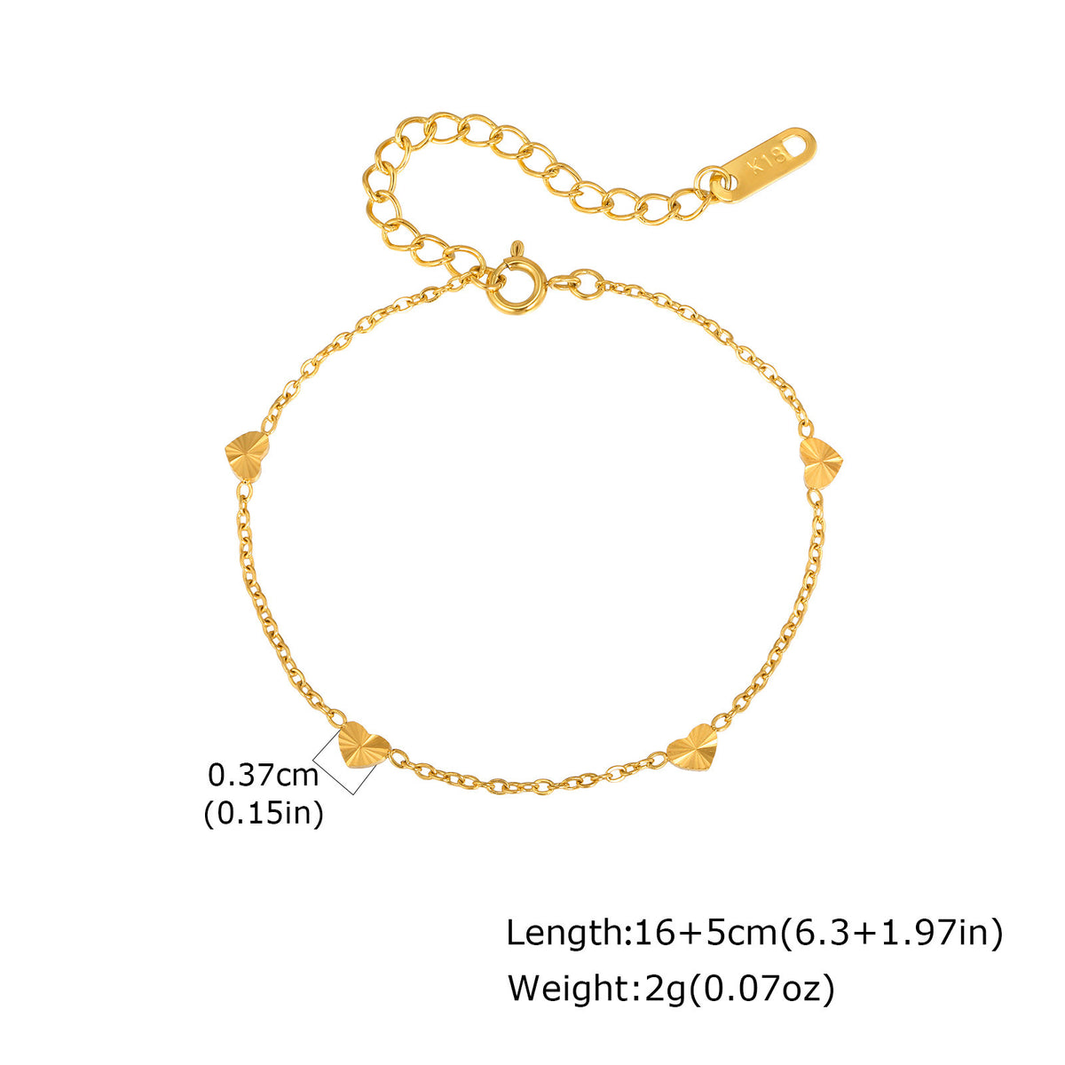 Heart Stainless Steel Bracelet Unisex