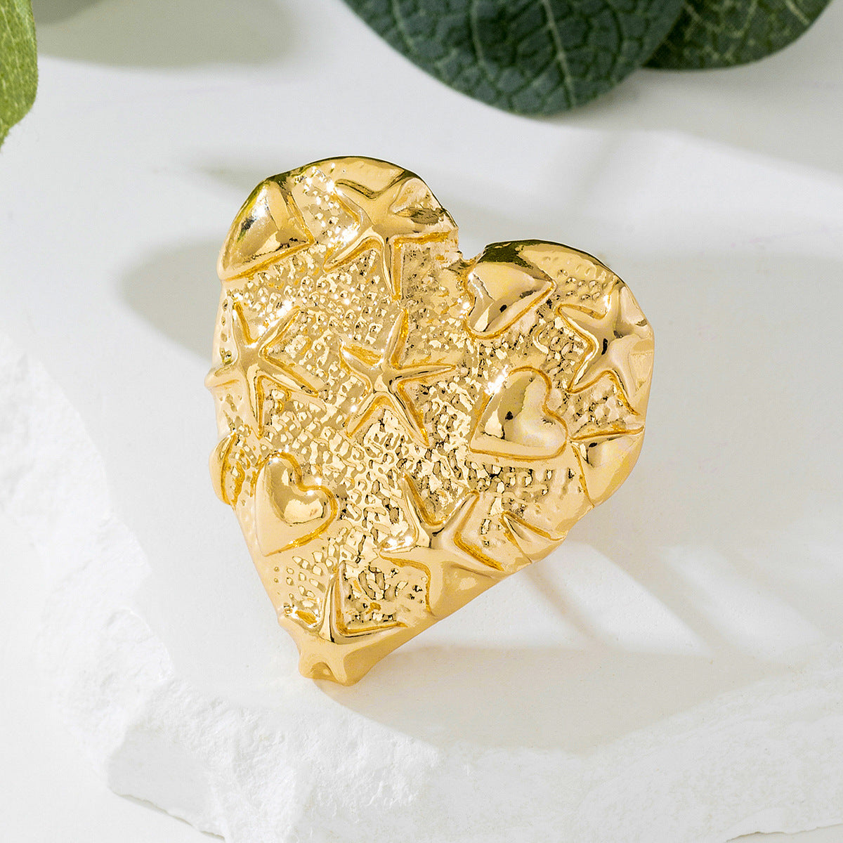 Stylish Metal Love Ring for Women by Planderful