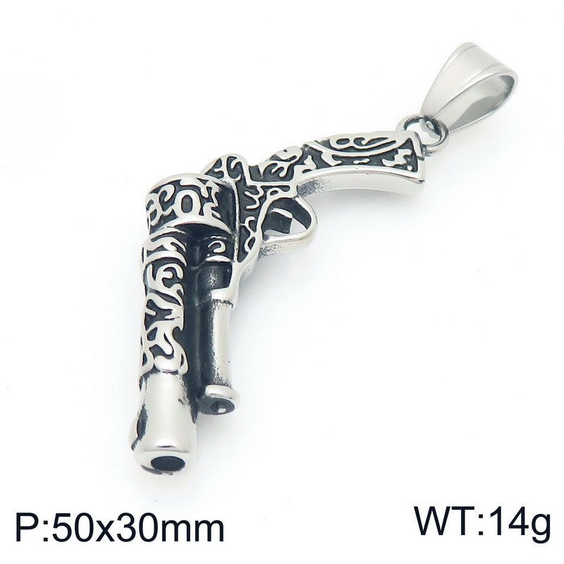 Planderful Everyday Genie Stainless Steel Pistol Pendant Men