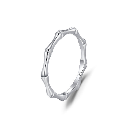 925 Sterling Silver Bamboo Ring
