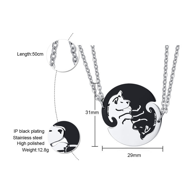 Black Stainless Steel Pendant Unisex