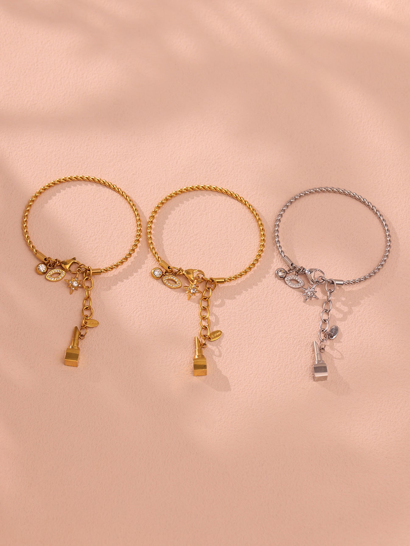 Planderful Zircon Woven Twist Bracelet For Streetwear