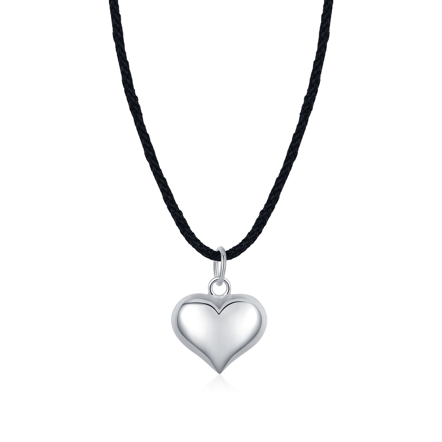 Planderful Everyday Genie S925 Sterling Silver Mirror Love Pendant Necklace – Simple and Elegant Collarbone Chain for Girls