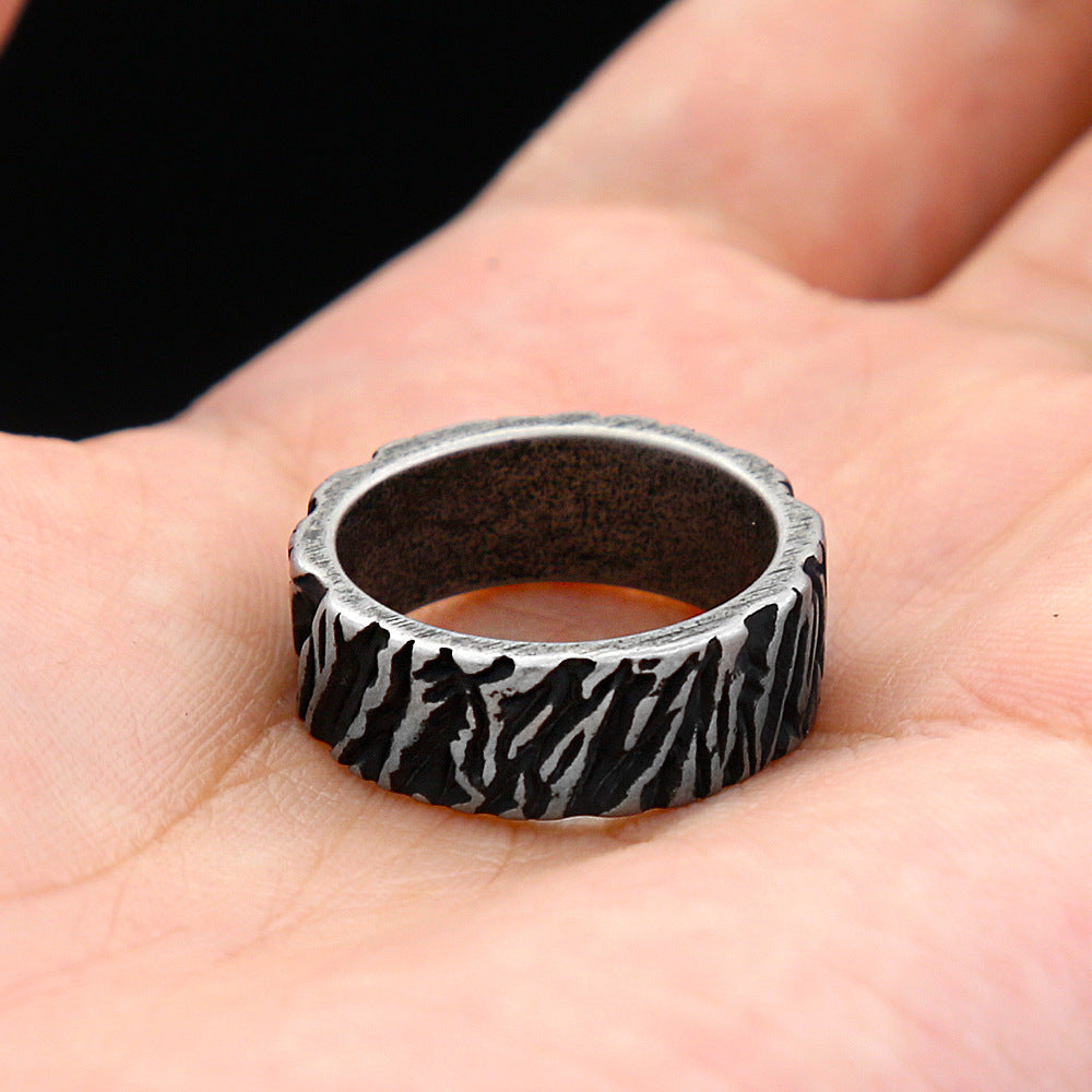 Vintage Viking Stainless Steel Men's Ring