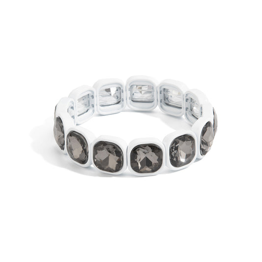 Geometric Square Zircon Elastic Bracelet Sweet Cool Inlaid Zircon