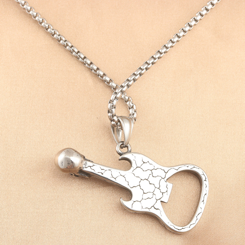 European And American Stainless Steel Skull Pendant Punk Necklace