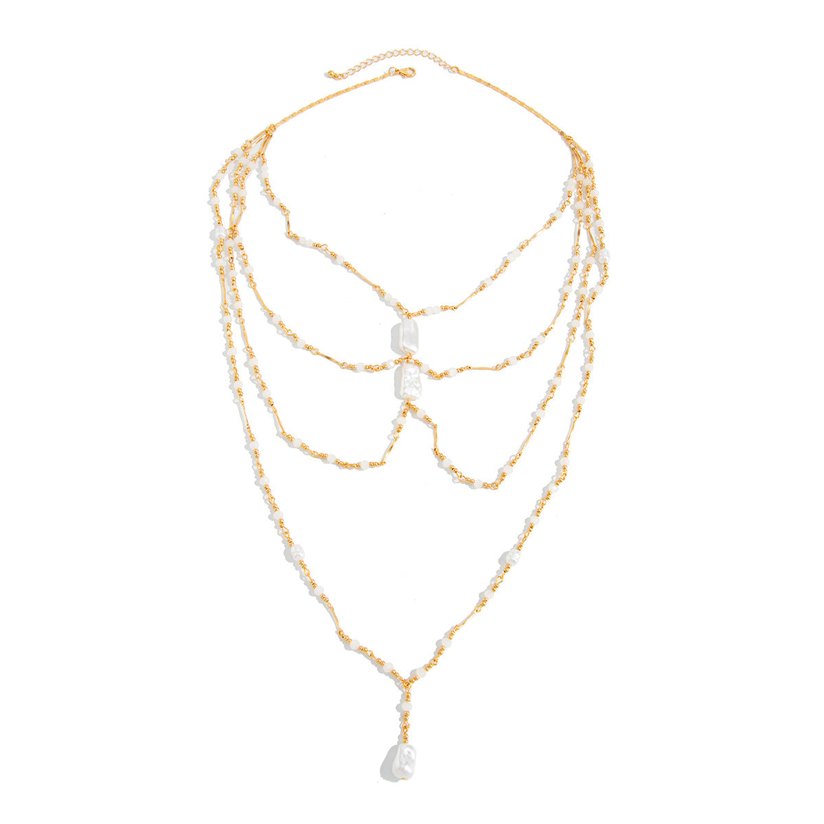 Baroque Pearl Crystal-Style Y-Necklace