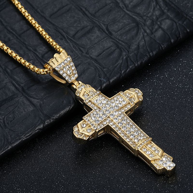 Punk Cross Stainless Steel Pendant Necklace