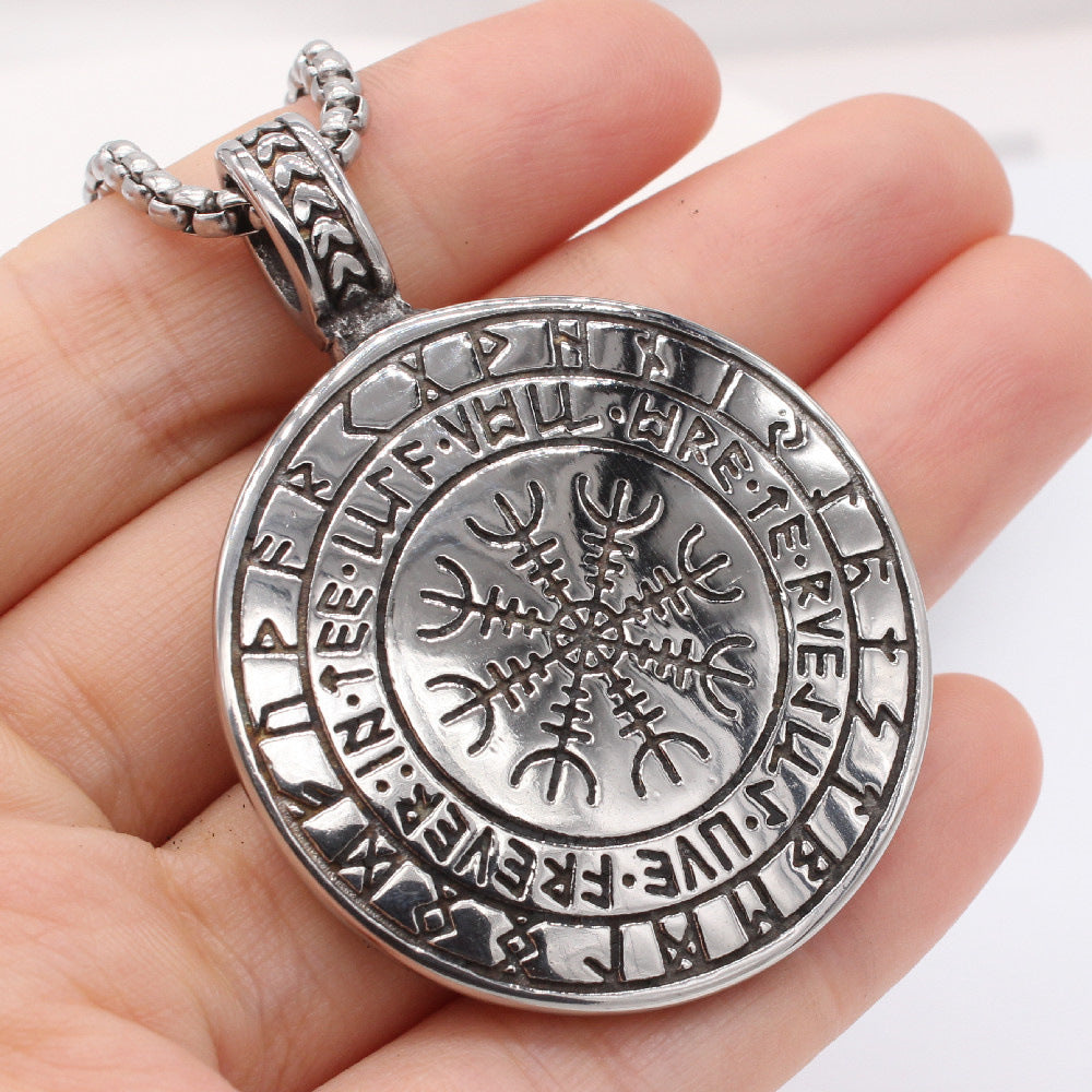 Planderful Viking Life Tree Pendant Titanium Steel Necklace For Men And Women Unisex Protection Statement