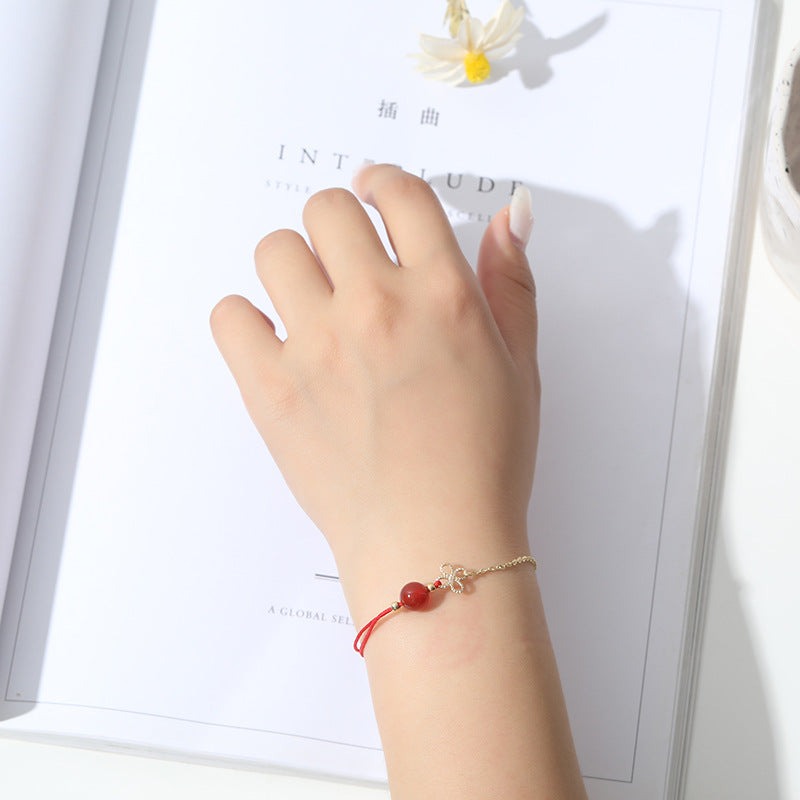 Fortune's Favor Crystal Rope Bracelet with Sterling Silver Needle