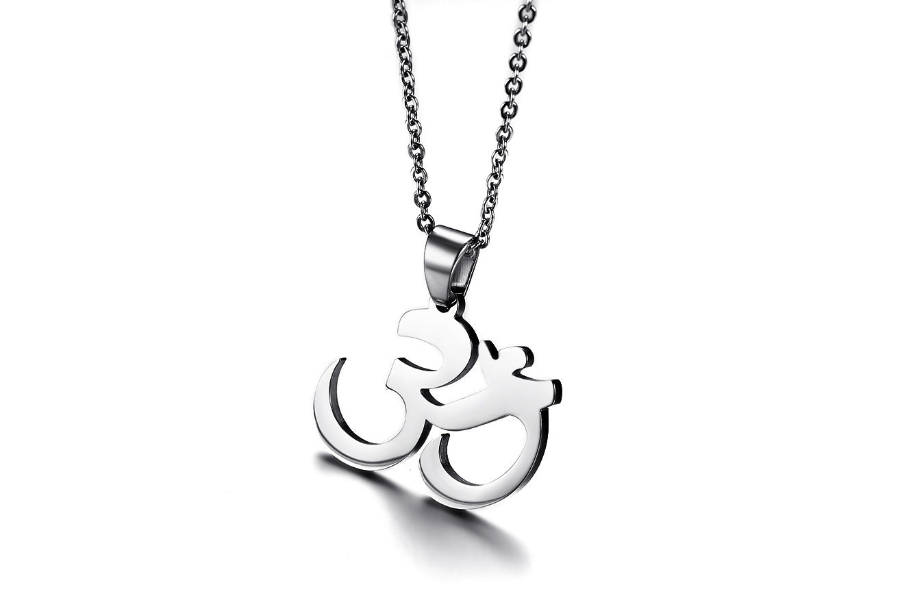 AliExpress Amazon Cross-Border Jewelry Titanium Steel Om Pendant