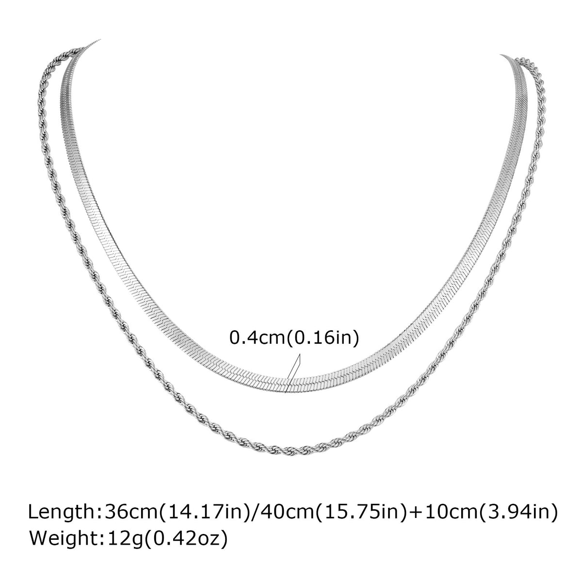 Stainless Steel Blade Chain Twist Chain Double Steel Gold Necklace