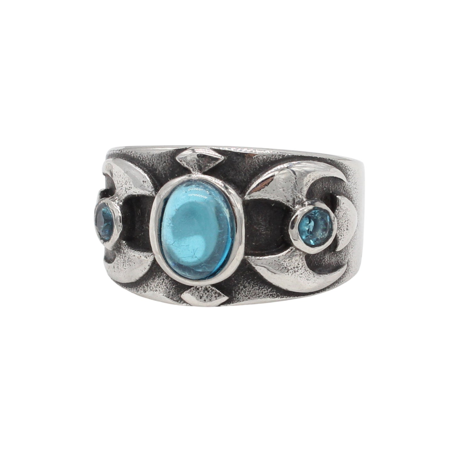 Planderful Everyday Genie – European and American Personalized Retro Gemstone Titanium Steel Men's Ring