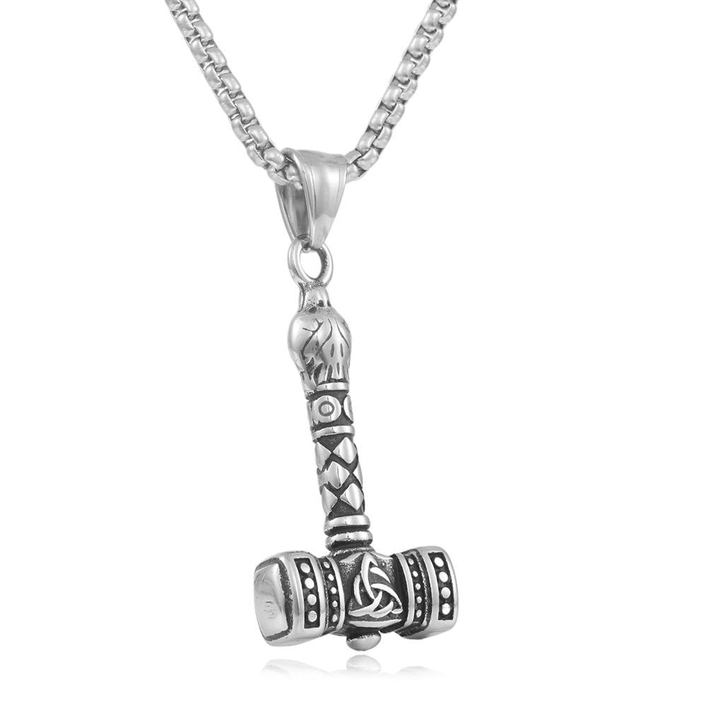 European And American Stainless Steel Viking Triangle Pendant