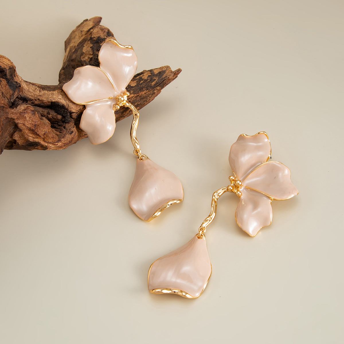 Planderful Vienna Verve Colorful Oil Dripping Flower Fringed Earrings For Women Statement Holiday Jewelry