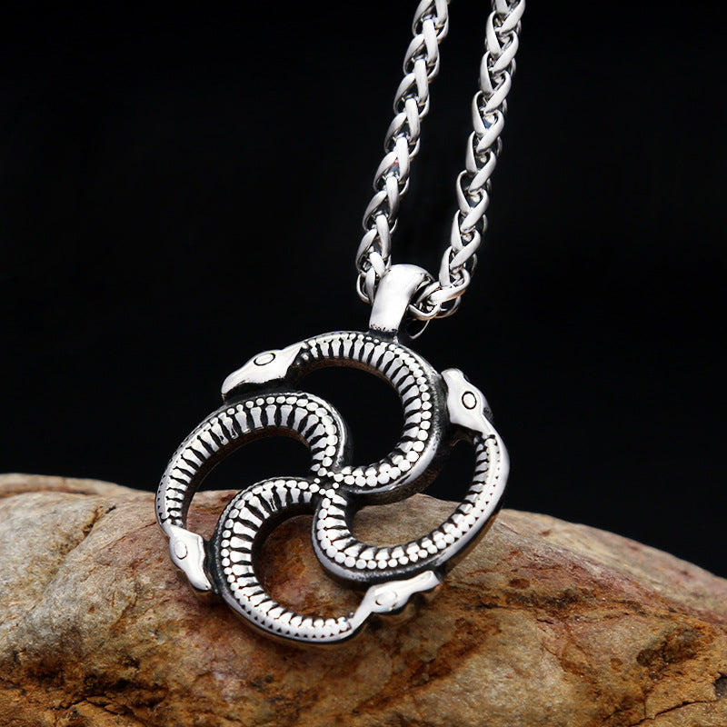 Vintage Snake Stainless Steel Men's Ring