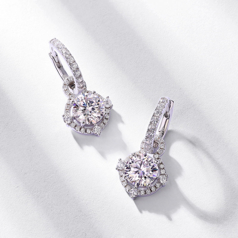 S925 Sterling Silver Moissanite Minimalist Stud Earrings