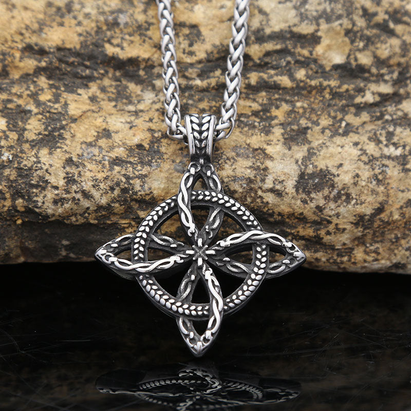 Trendy Men's Titanium Steel Celtic Eternal Knot Pendant