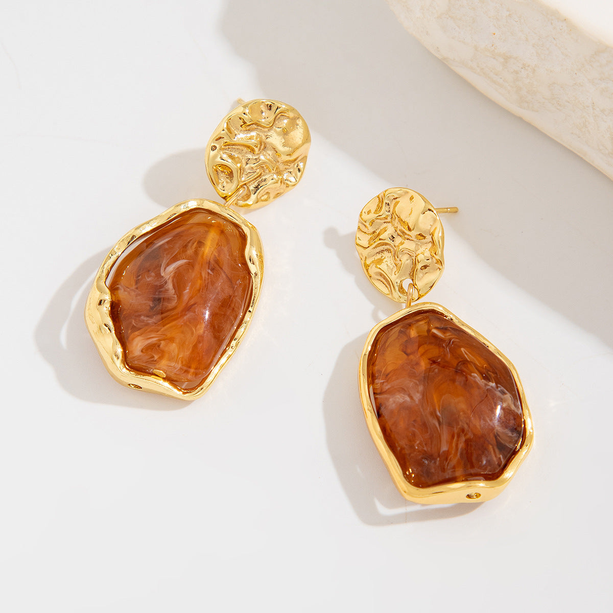 Planderful Vienna Verve Geometric Resin Earrings For Modern Women Bold Statement