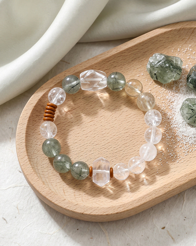 Green Rutilated Quartz Bracelet