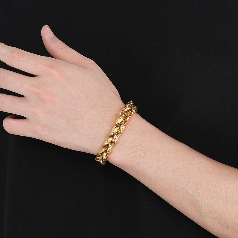 Planderful Everyday Genie Mens Stainless Steel Bracelet