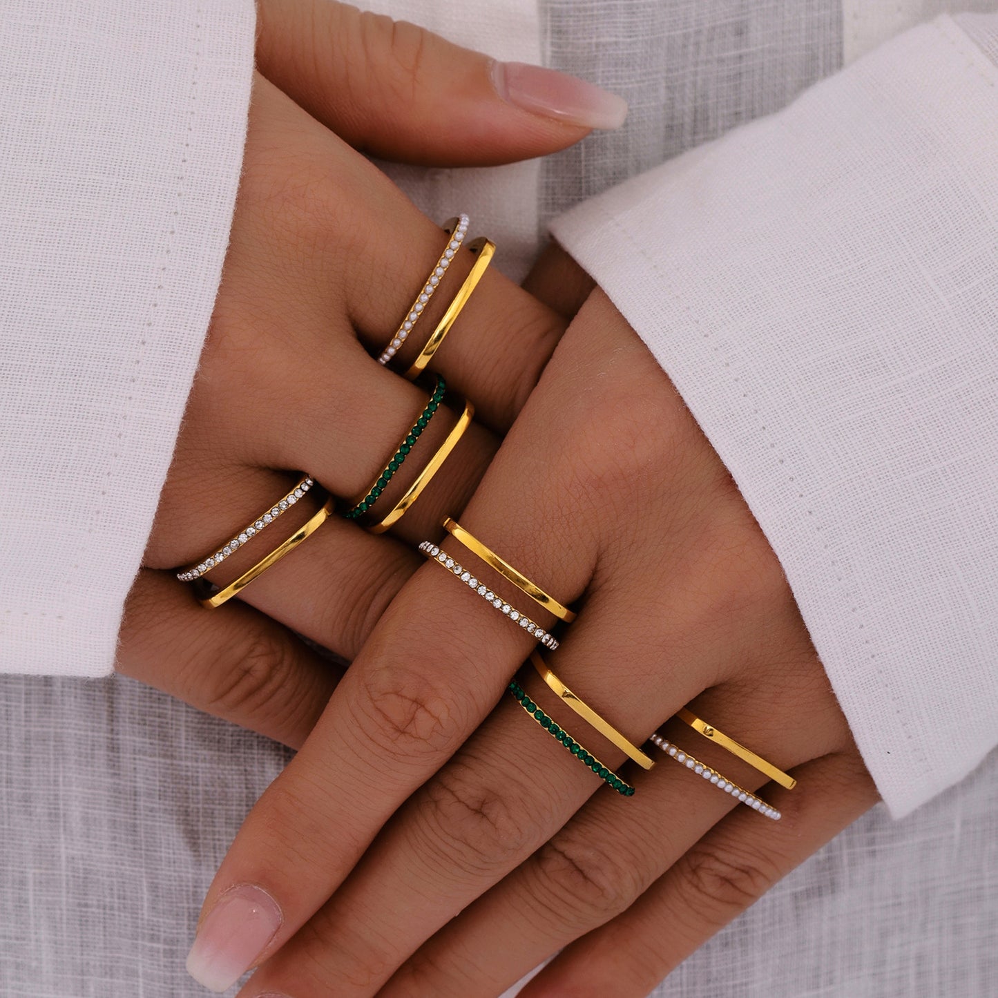 Planderful Personalized Zircon Ring For Women Open Index