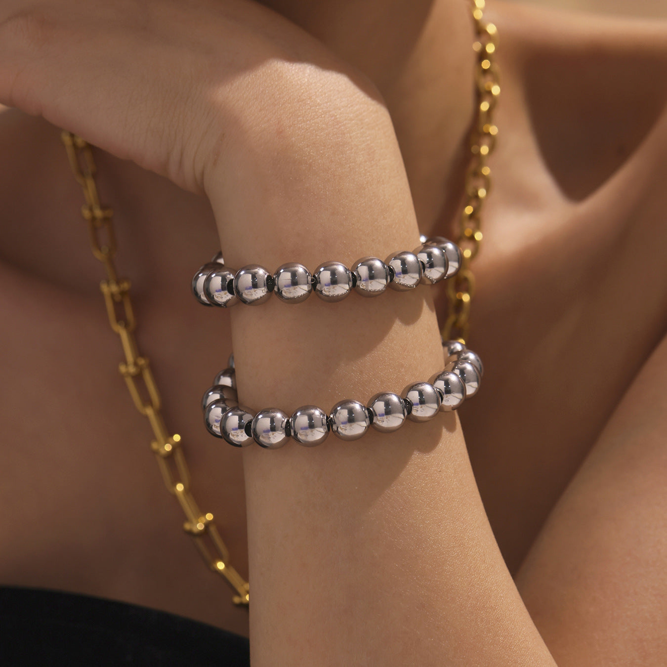 Planderful Handmade Beaded Bracelet Stainless Everyday Wear