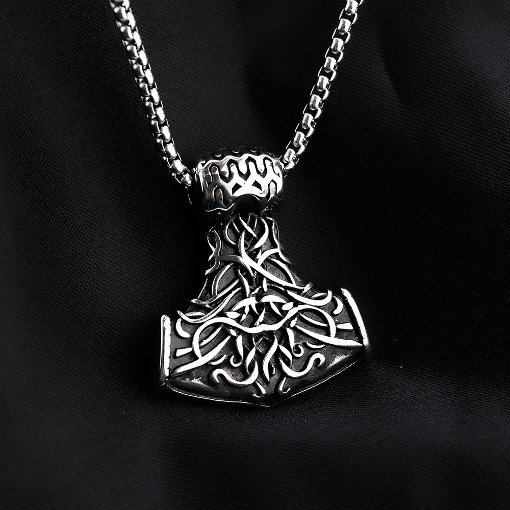 Vintage Viking Stainless Steel Pendant Necklace