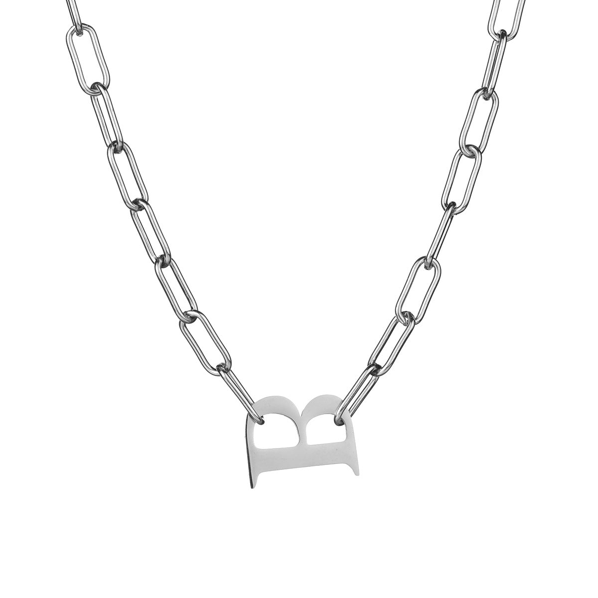 Stylish Stainless Steel B-Word Hip Hop Necklace for Men